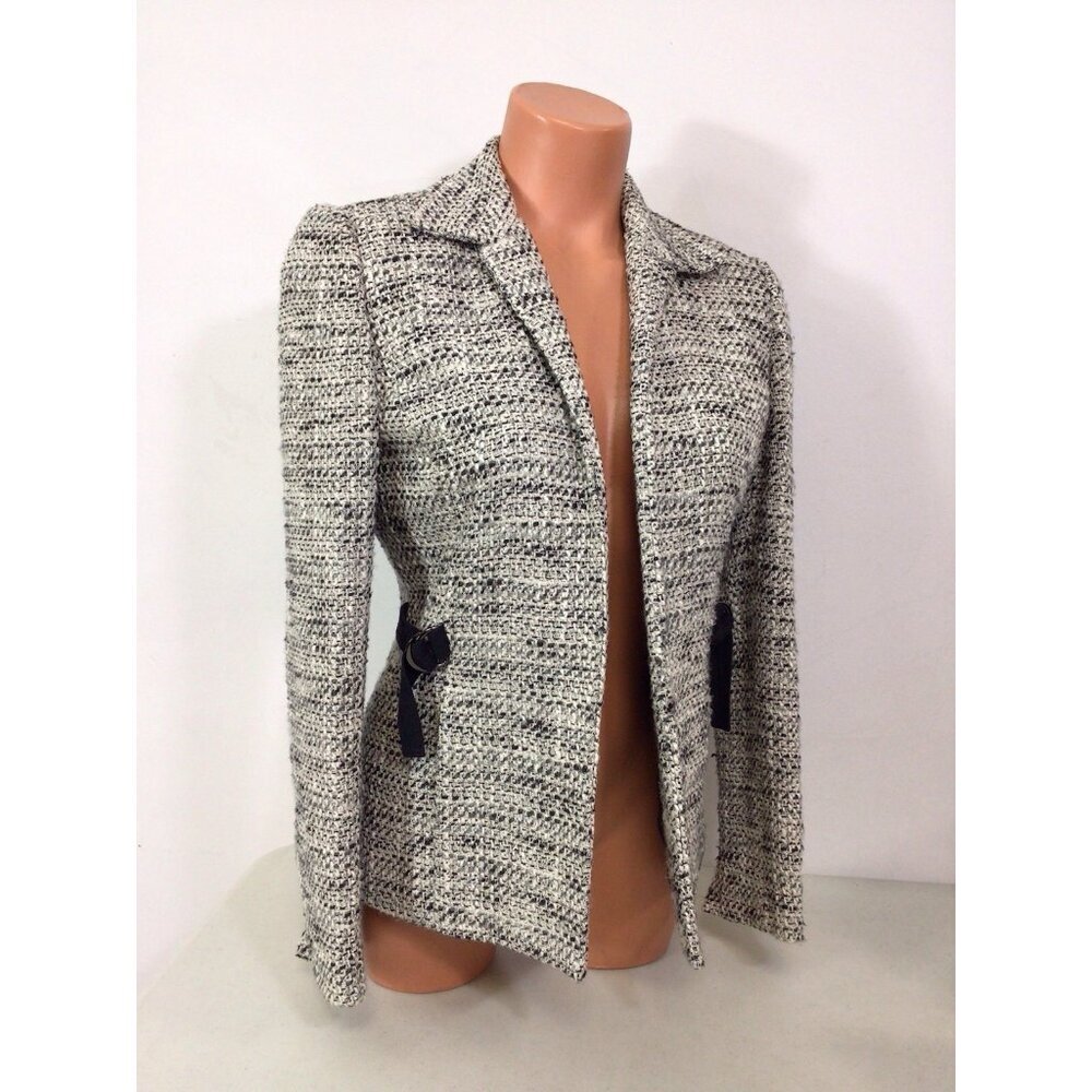 Anne Klein Tweed Coat Blazer Preppy Jacket Womens 2